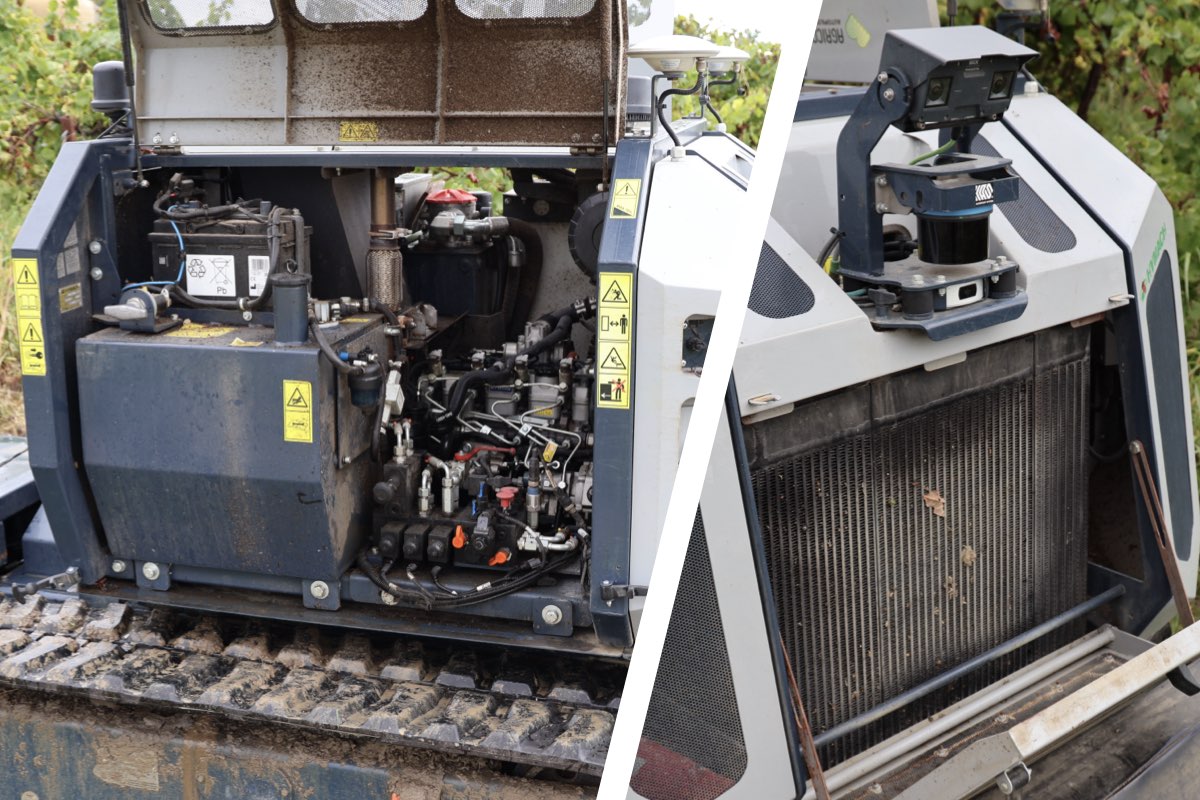 Da sinistra: corpo motore accessibile e ventola frontale reversibile del robot Atomatika